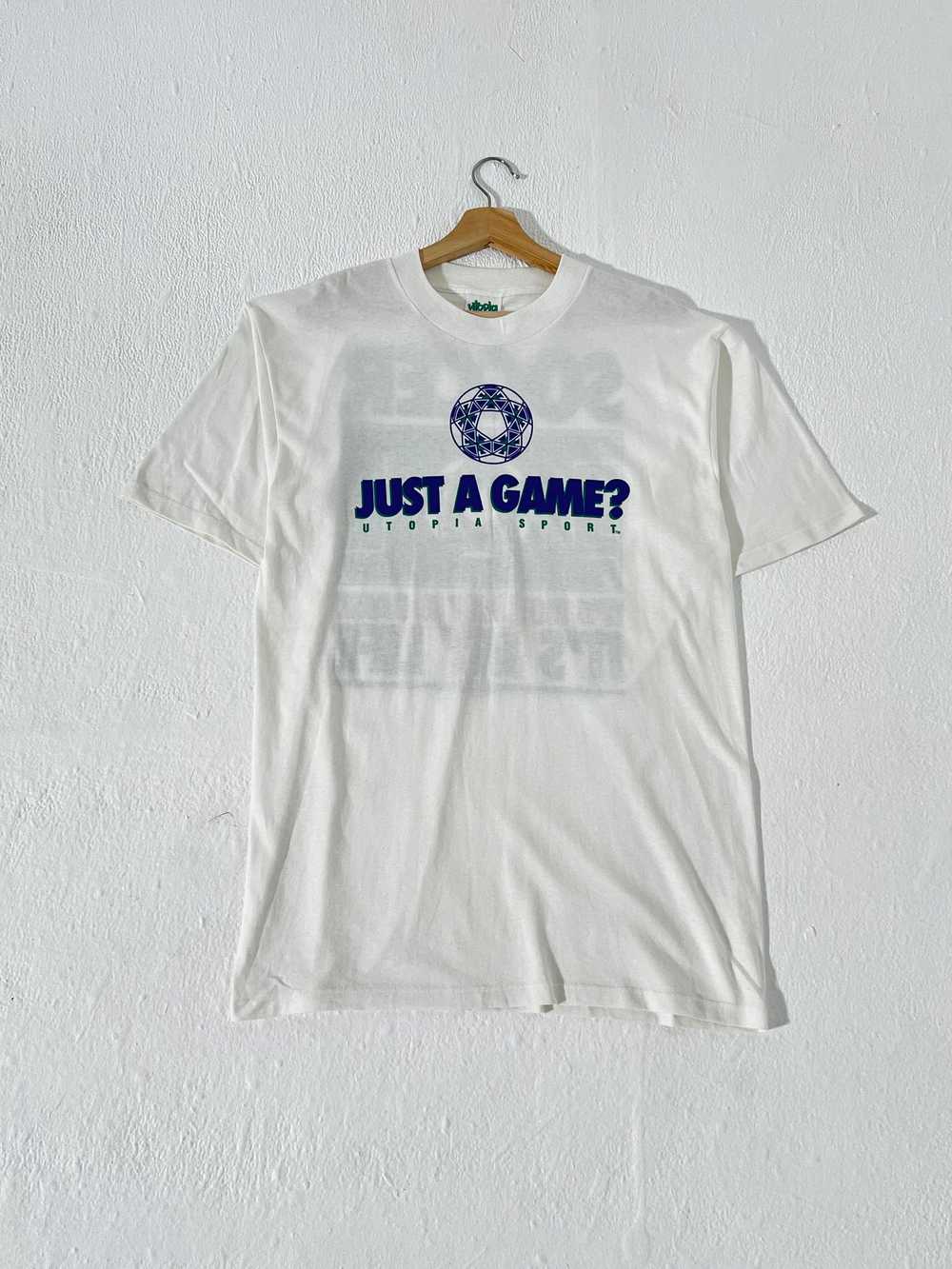 Vintage 1990's "Just a Game?" Soccer T-Shirt Sz. L - image 1