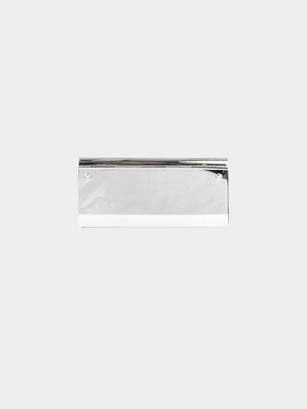 Versace 2000s Runway Silver Medusa Metal Clutch - image 2