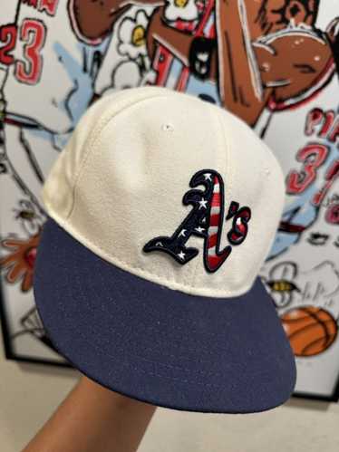 New Era Vintage A’s American flag fitted hat