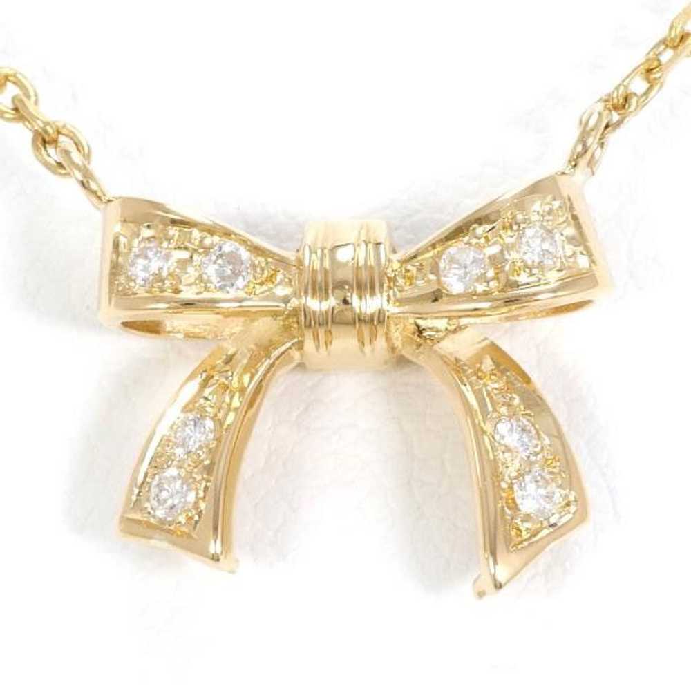 Other Other K18 Yellow Gold Diamond Necklace Meta… - image 1