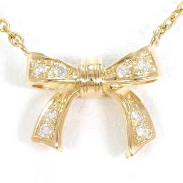 Other Other K18 Yellow Gold Diamond Necklace Meta… - image 1