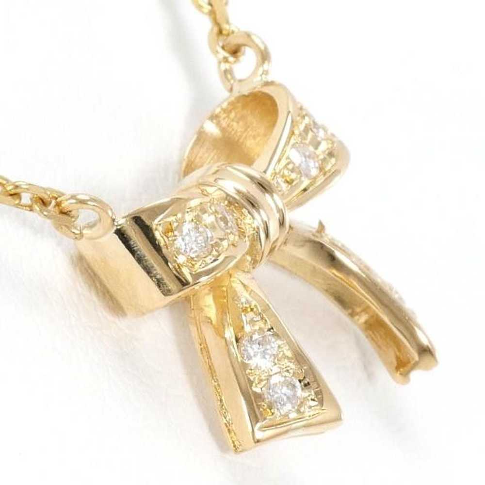 Other Other K18 Yellow Gold Diamond Necklace Meta… - image 2