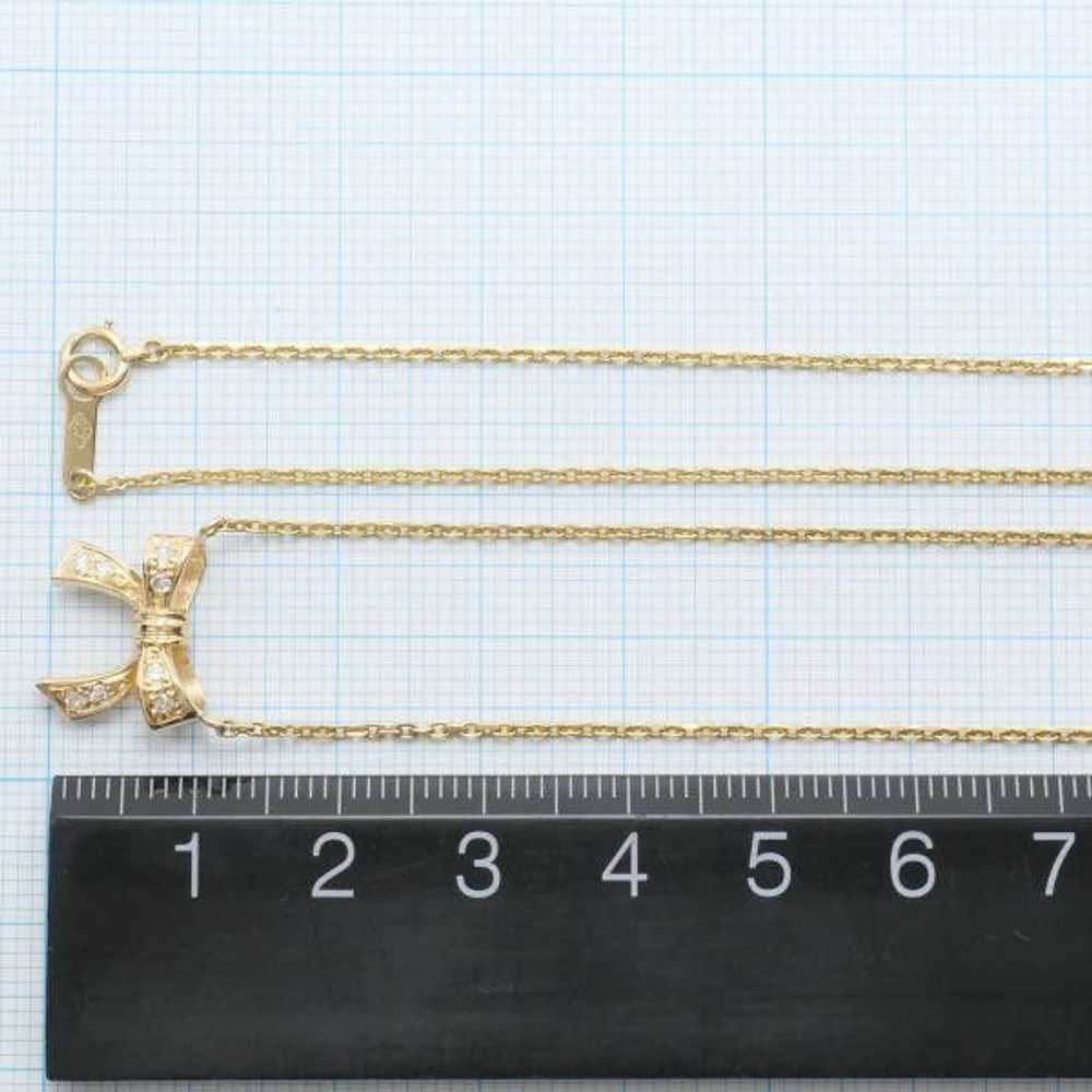 Other Other K18 Yellow Gold Diamond Necklace Meta… - image 5