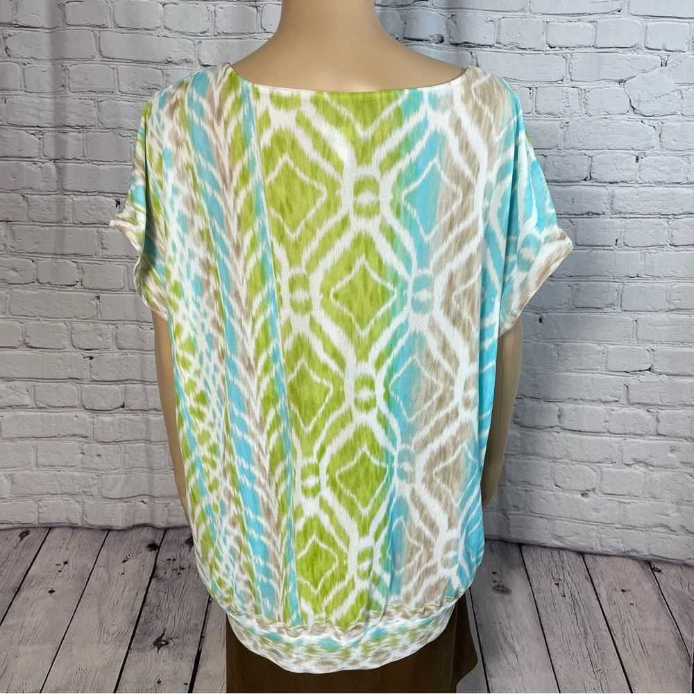 Chicos Chico's Short Sleeve Knit Top Size 4 US XXL - image 4