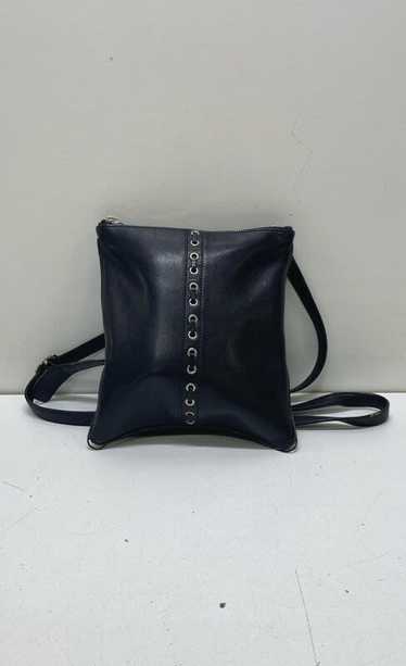 COACH Grommet Black Leather File Crossbody Bag