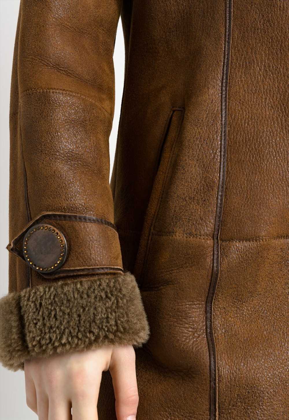 Boyut Vintage Suede Sheepskin Leather Shearling C… - image 5