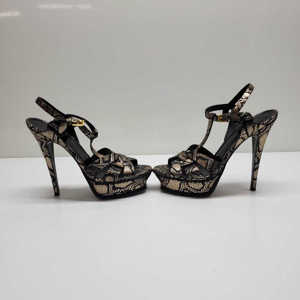 Yves Saint Laurent Tribute Woven Leather Platform… - image 3