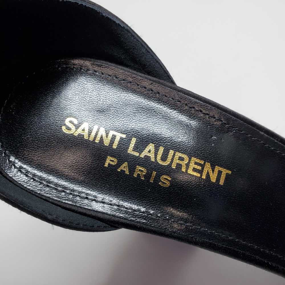 Saint Laurent Paris Magenta Satin Peep Toe Platfo… - image 6