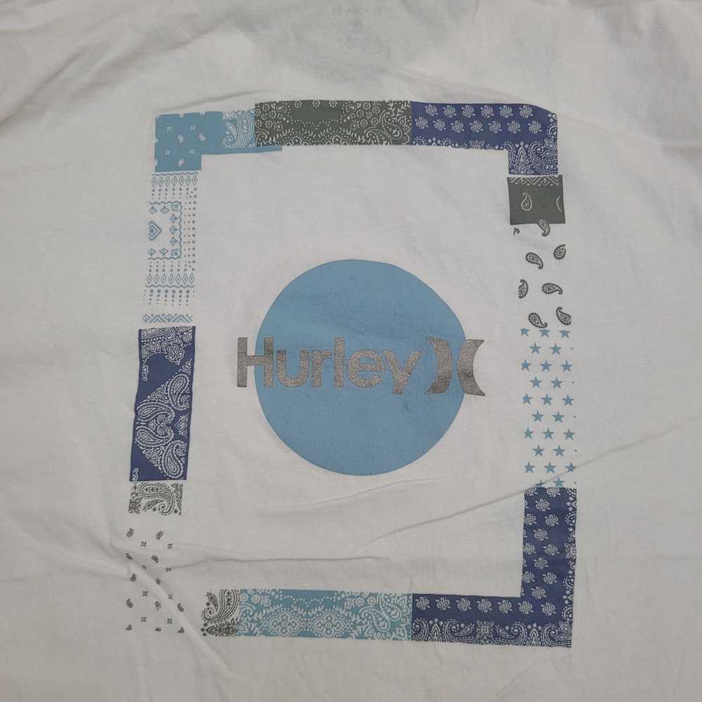 Hurley Hurley Shirt Medium 20x25 Spellout White - image 3