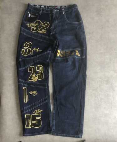 Designer × NBA × Vintage Vintage NBA Jeans Team U… - image 1