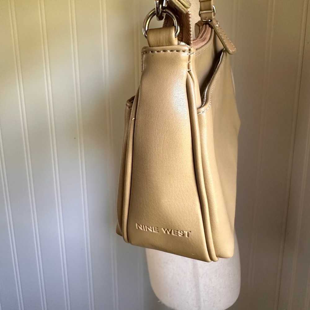 Vintage 90s/Y2K Nine West Tan Mini Shoulder Bag OS - image 4