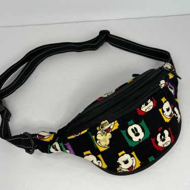 Disney Crossbody Fanny Pack Canvas Mickey Mouse V… - image 1