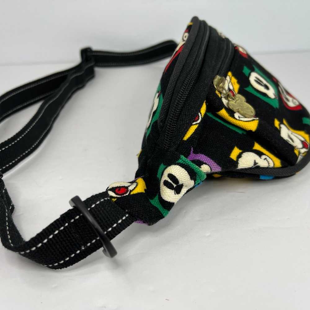 Disney Crossbody Fanny Pack Canvas Mickey Mouse V… - image 3