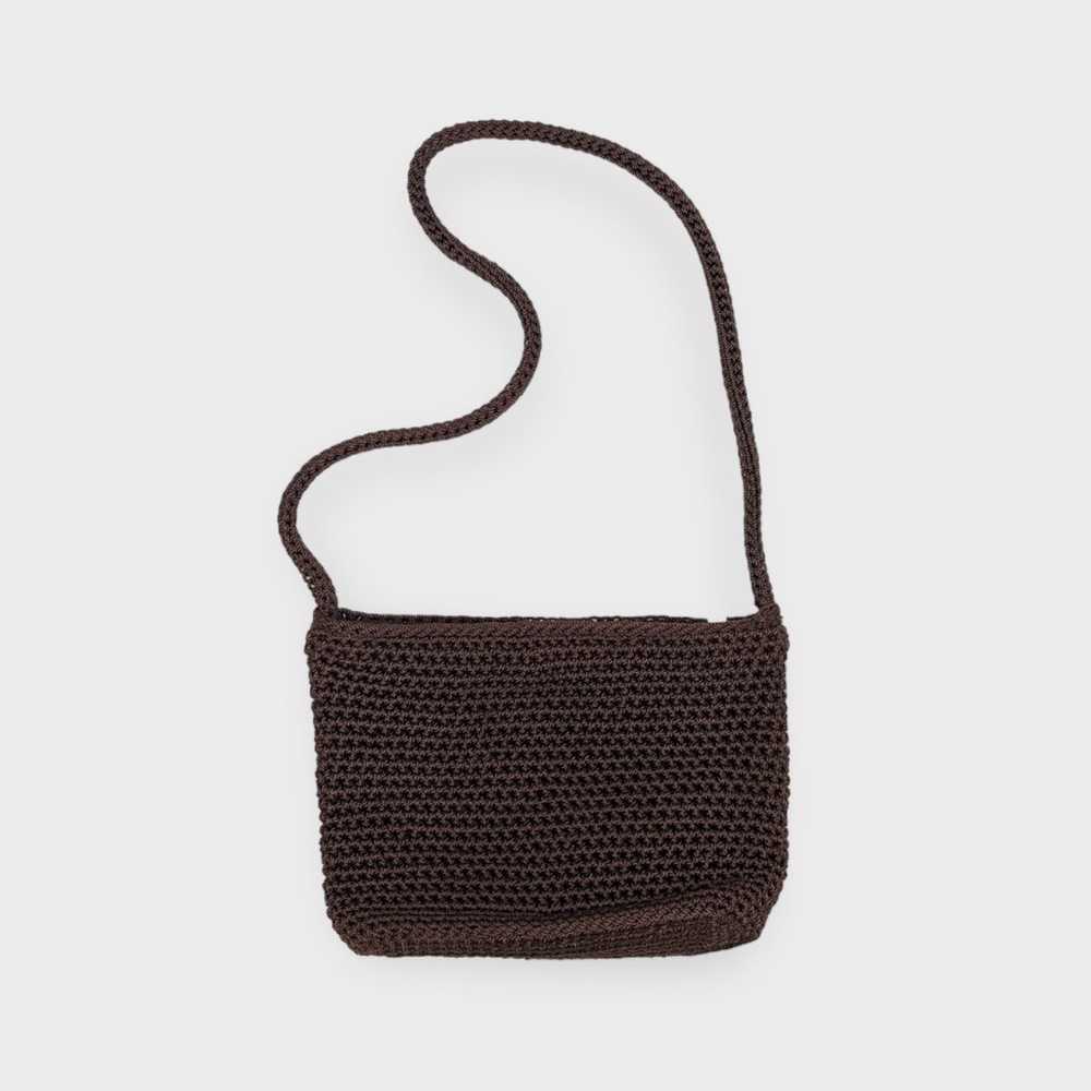 Vintage Brown Mini Crochet Bag - image 2