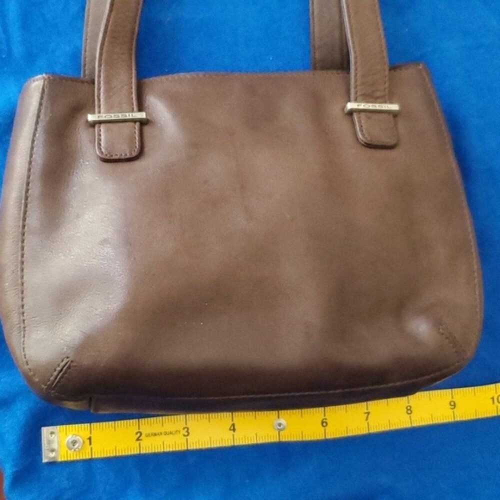 VTG Vintage FOSSIL Brown Shoulder bag - image 2