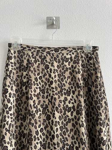 Designer Long Cheetah Animal Print Maxi Skirt