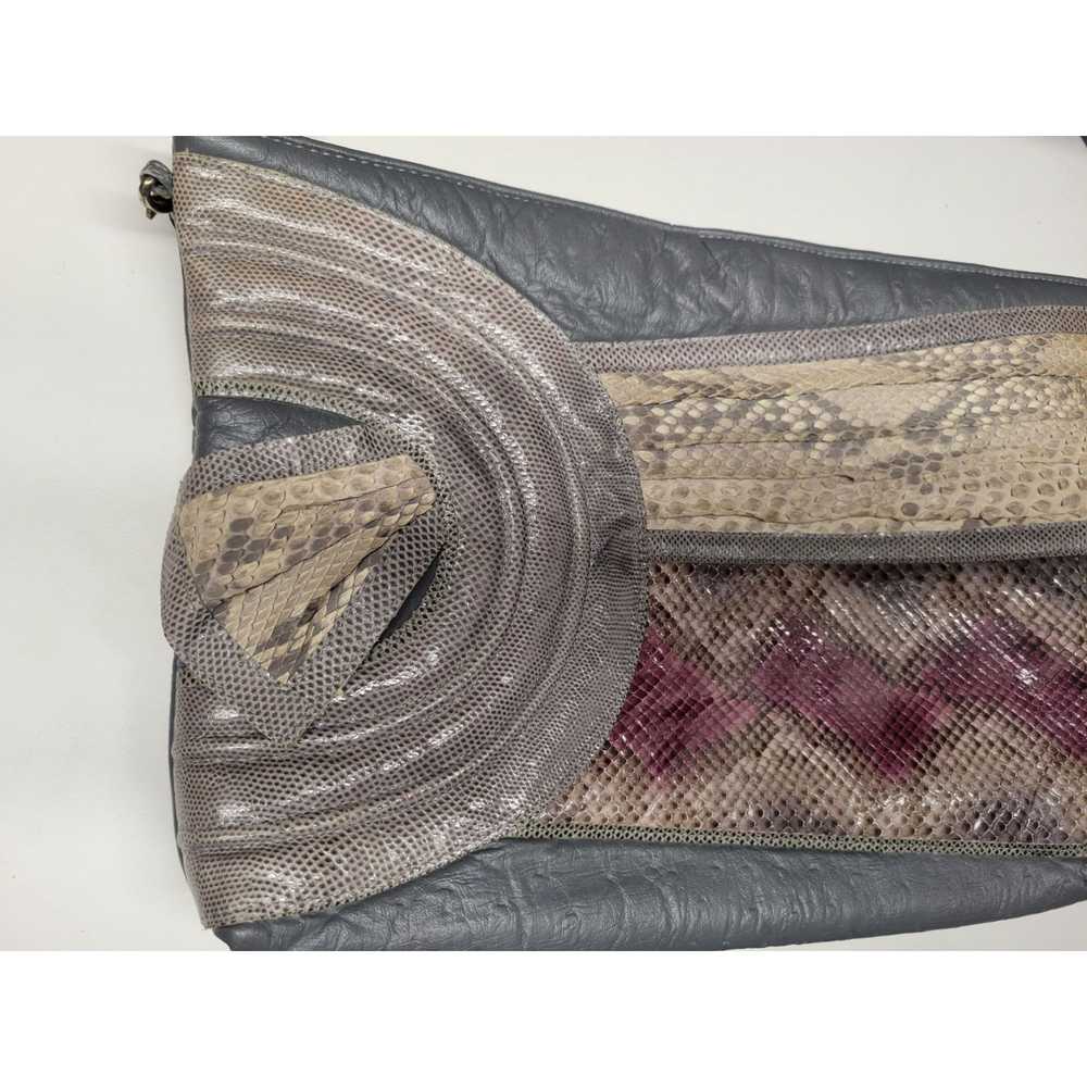 Vintage 80s Snakeskin Purse- Rare Find- Novita Sk… - image 11