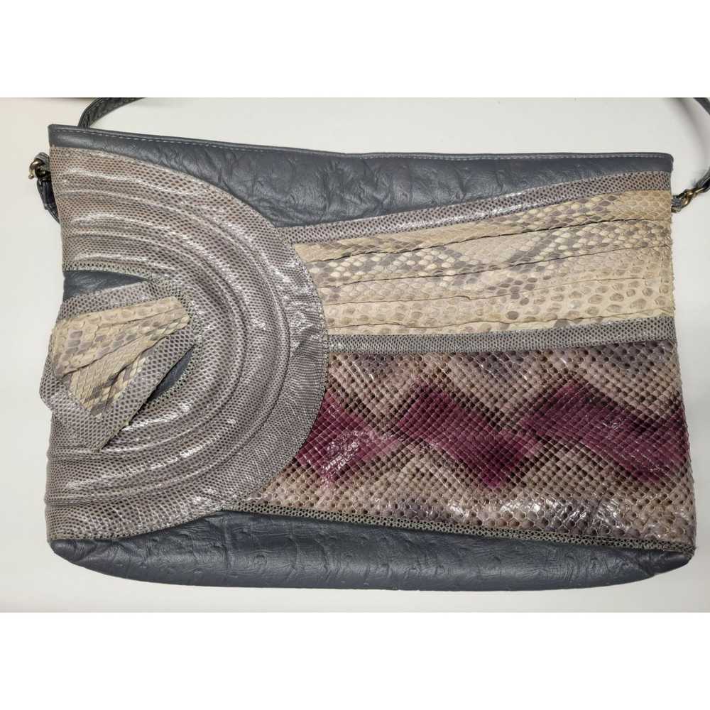 Vintage 80s Snakeskin Purse- Rare Find- Novita Sk… - image 2