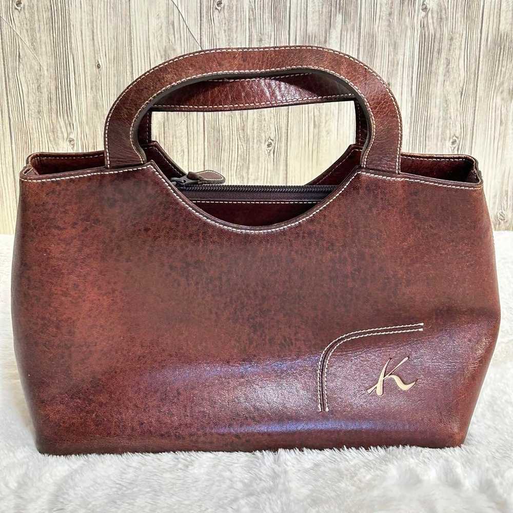 【Kitamura】Kitamura handbag leather bag with pouch… - image 1