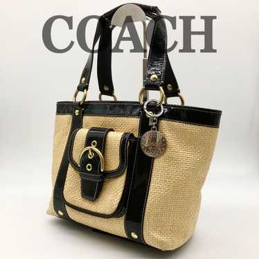 Coach tote bag, basket bag, straw... - image 1