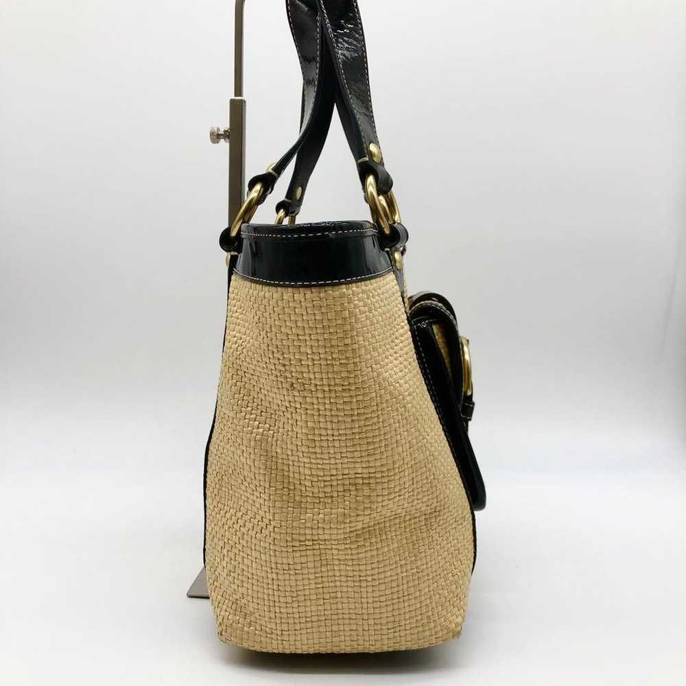 Coach tote bag, basket bag, straw... - image 5