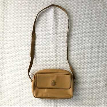 Mark Cross Vintage Tan Leather Rectangular Front … - image 1