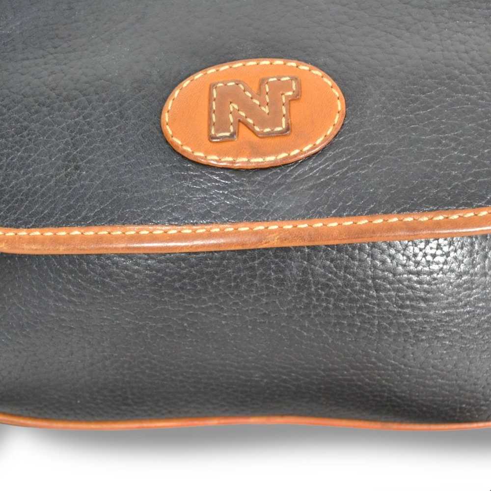 Vintage Nina Ricci Black Pebble Grain Leather Sho… - image 2