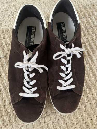 Golden Goose Brown suede Golden Goose with white b