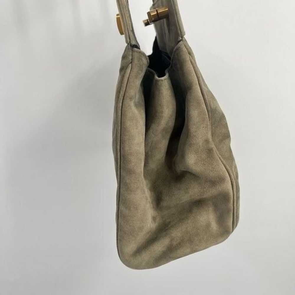 Escada Shoulder Bag Womens Vintage Suede Turn Loc… - image 6