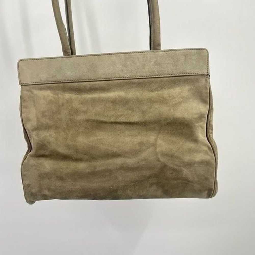 Escada Shoulder Bag Womens Vintage Suede Turn Loc… - image 8