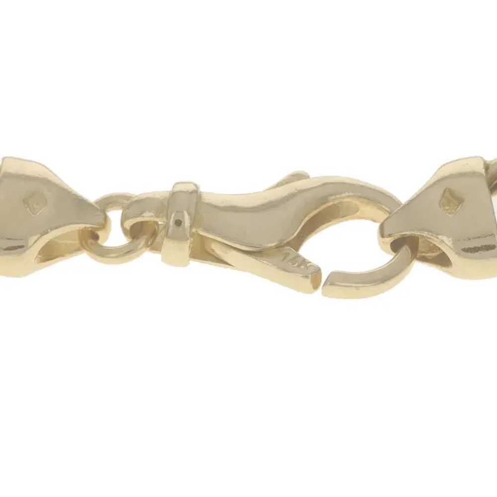 Yellow Gold Byzantine Chain Bracelet 7 1/2" - 14k - image 4