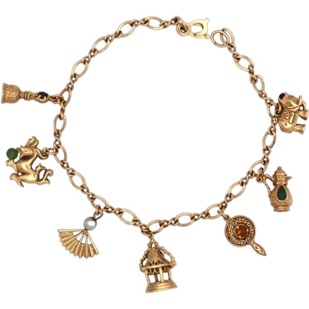 Treasures of The Silk Road Charm Bracelet 14K - image 1