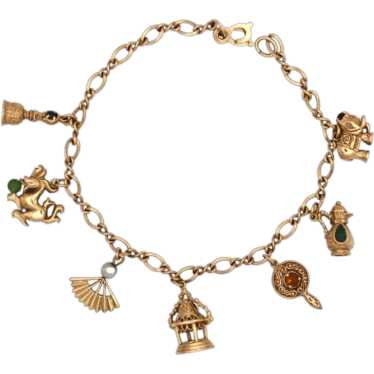 Treasures of The Silk Road Charm Bracelet 14K - image 1