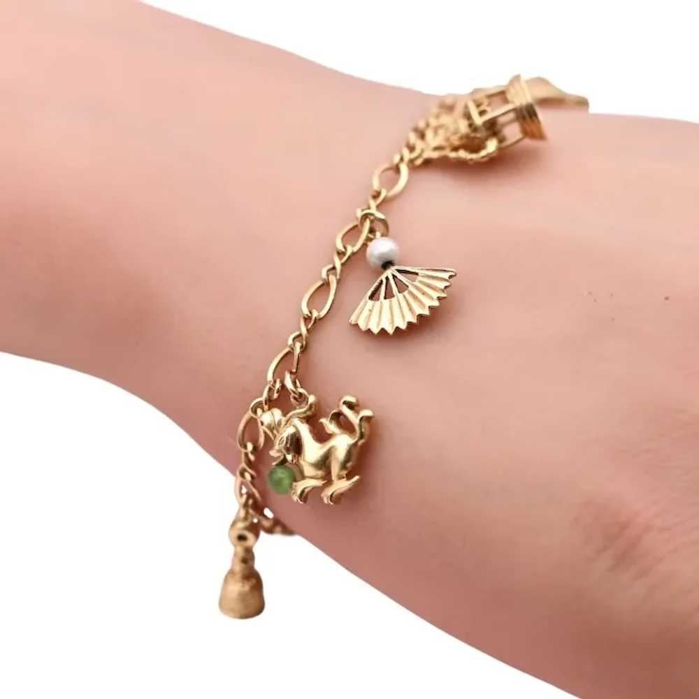 Treasures of The Silk Road Charm Bracelet 14K - image 3