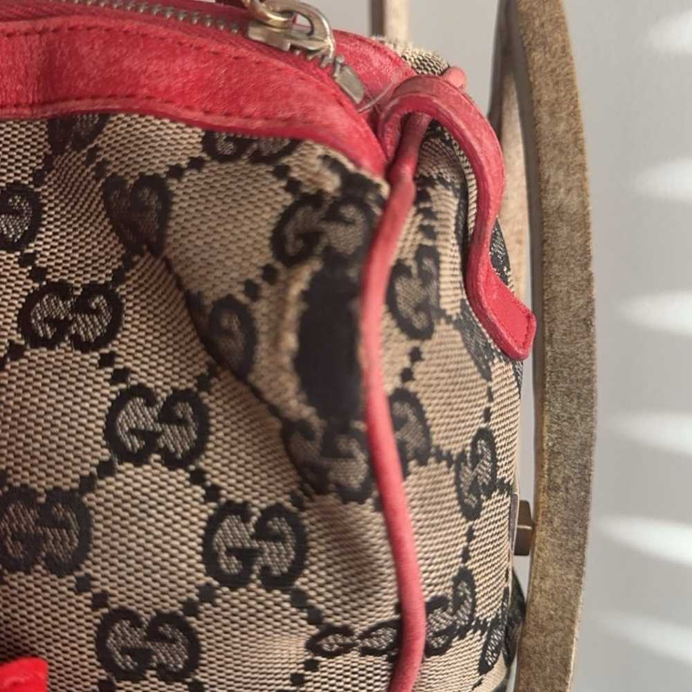 Gucci GG Canvas Boston Bag Red - image 10