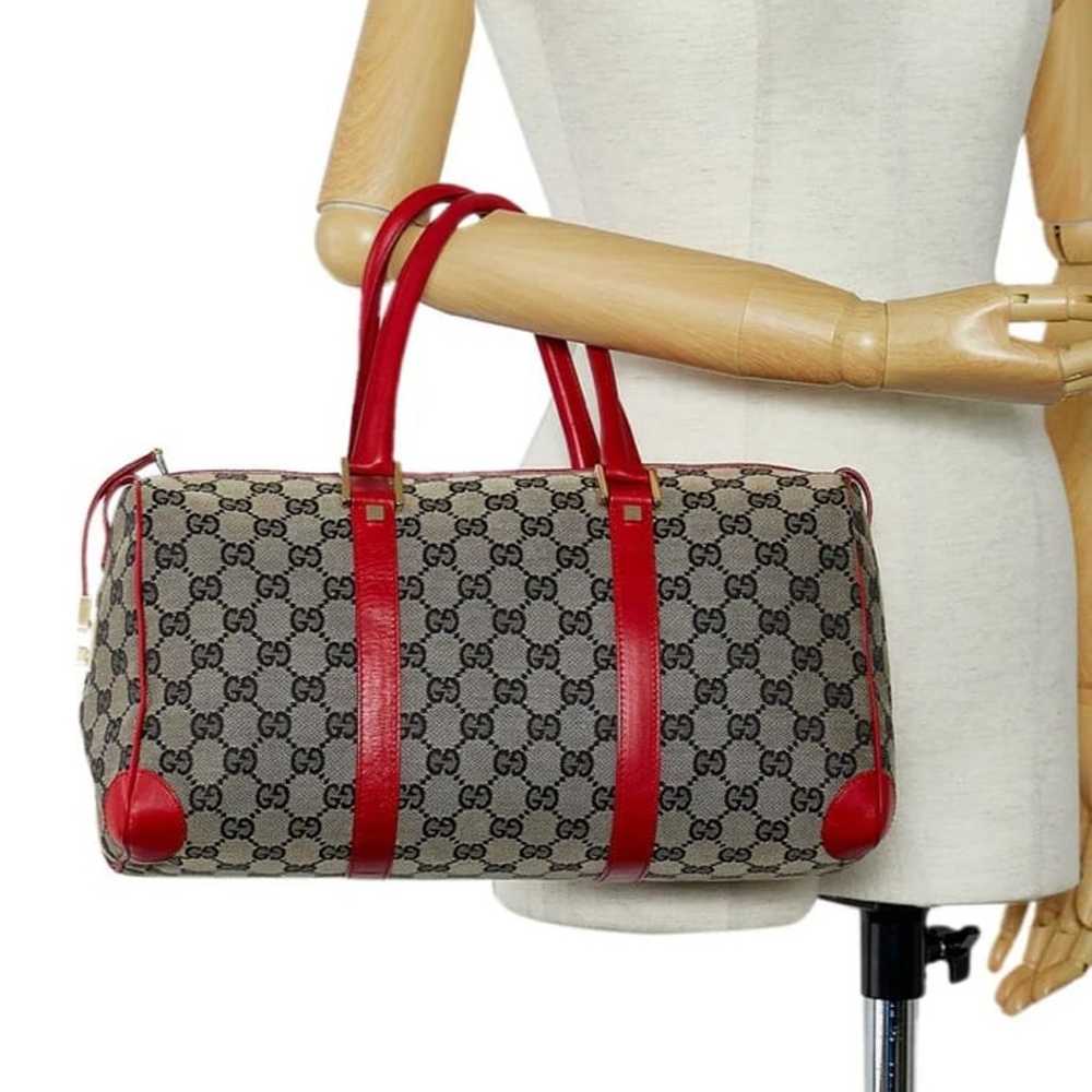 Gucci GG Canvas Boston Bag Red - image 2