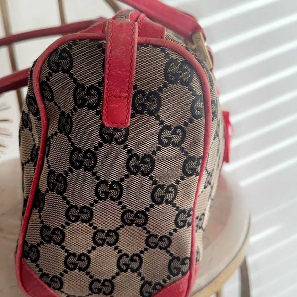 Gucci GG Canvas Boston Bag Red - image 3