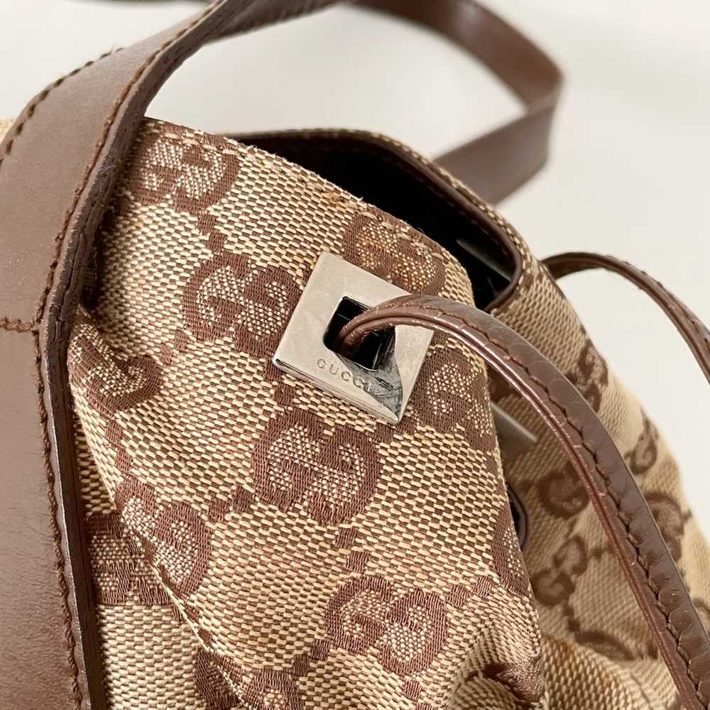 Gucci brown monogram canvas and leather large sho… - image 3