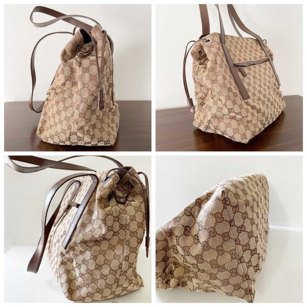 Gucci brown monogram canvas and leather large sho… - image 4