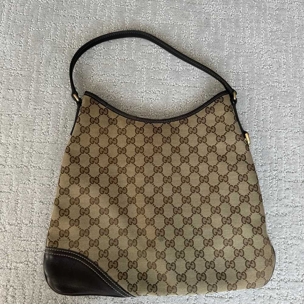 Vintage Gucci Medium Canvas Hobo Bag - image 3