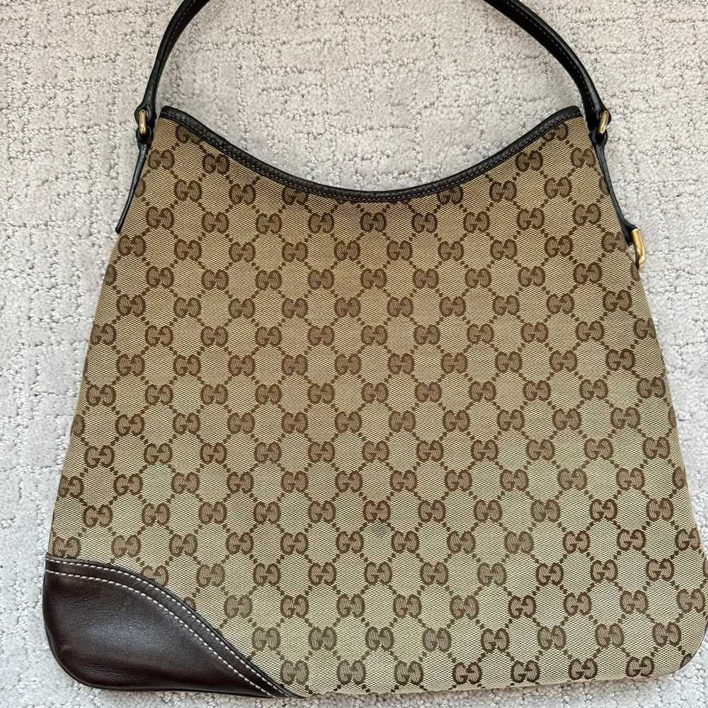 Vintage Gucci Medium Canvas Hobo Bag - image 6