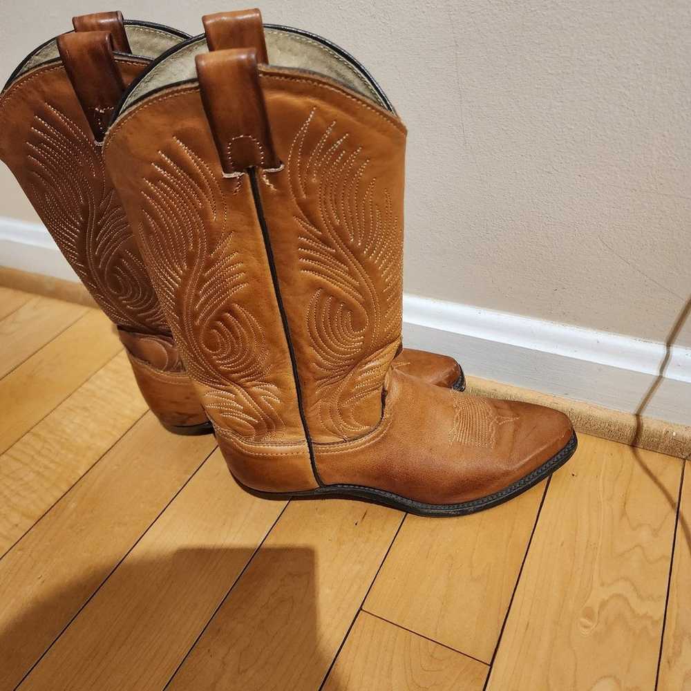 Custom made in USA Boots Cowboy Western Smooth Le… - image 2