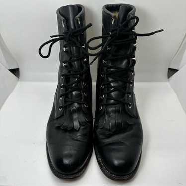 Justin Vintage 1990s Diamond J Lace Up Kiltie Rope