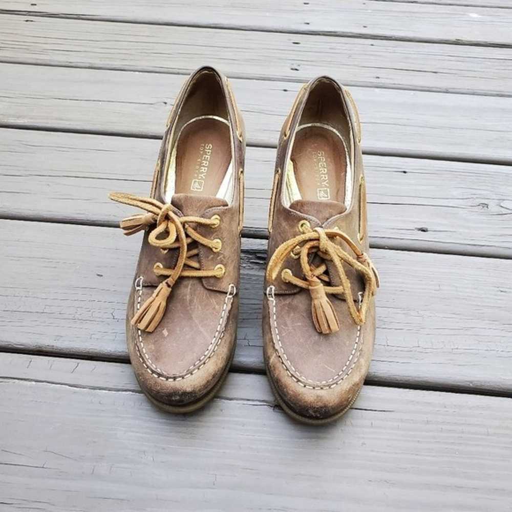 Sperry Top-Sider Seabourn Distressed Brown Oiled … - image 7