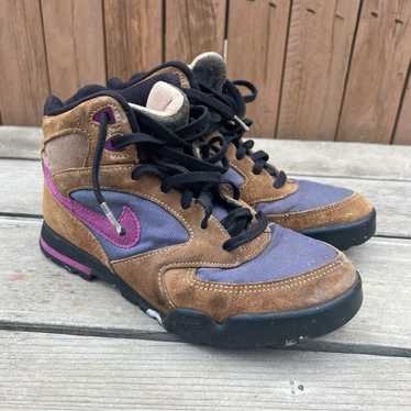 Vintage 90s Nike Caldera suede leather canvas hik… - image 1