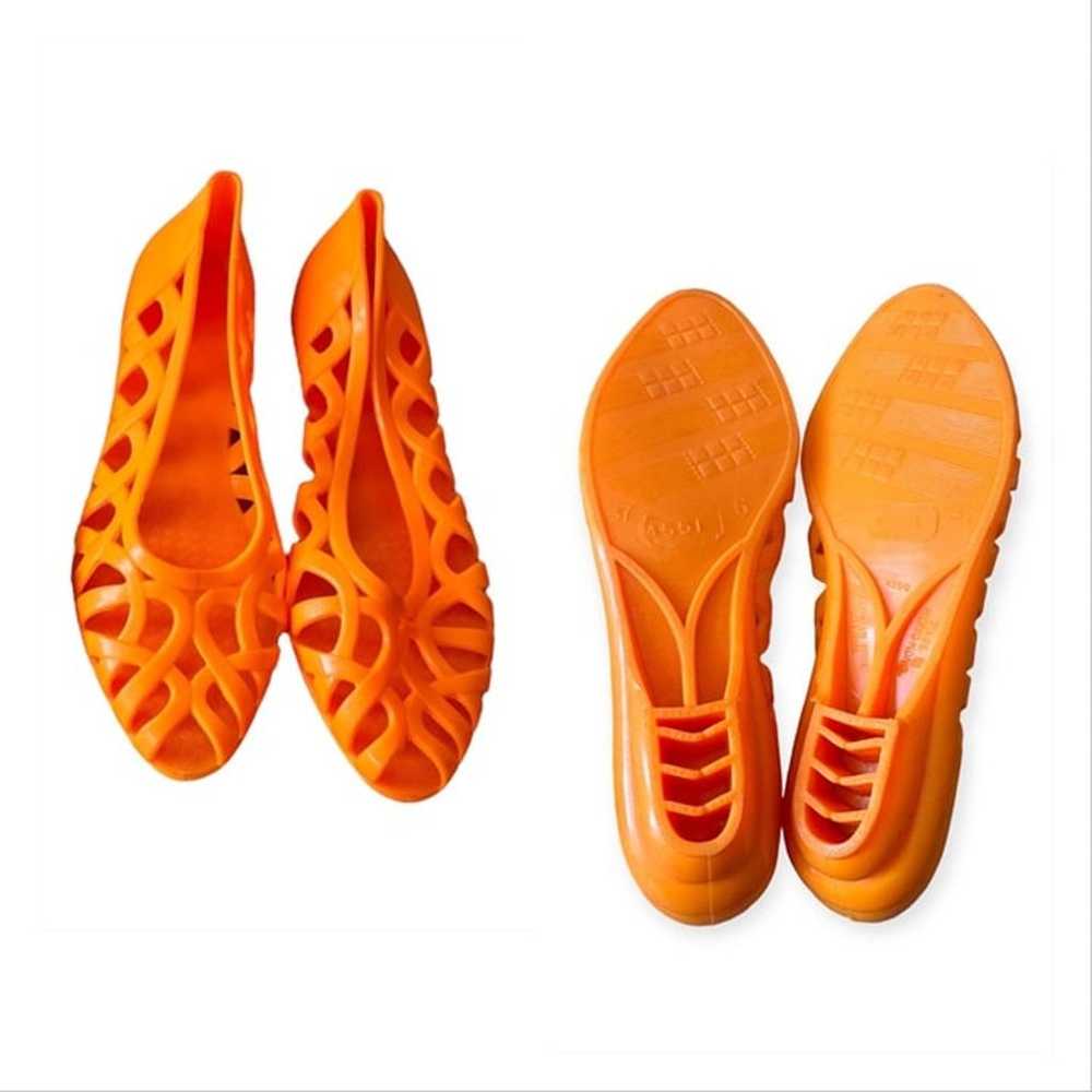 2 Prs of Vintage 80's Jelly Shoes,  Orange, Yello… - image 11