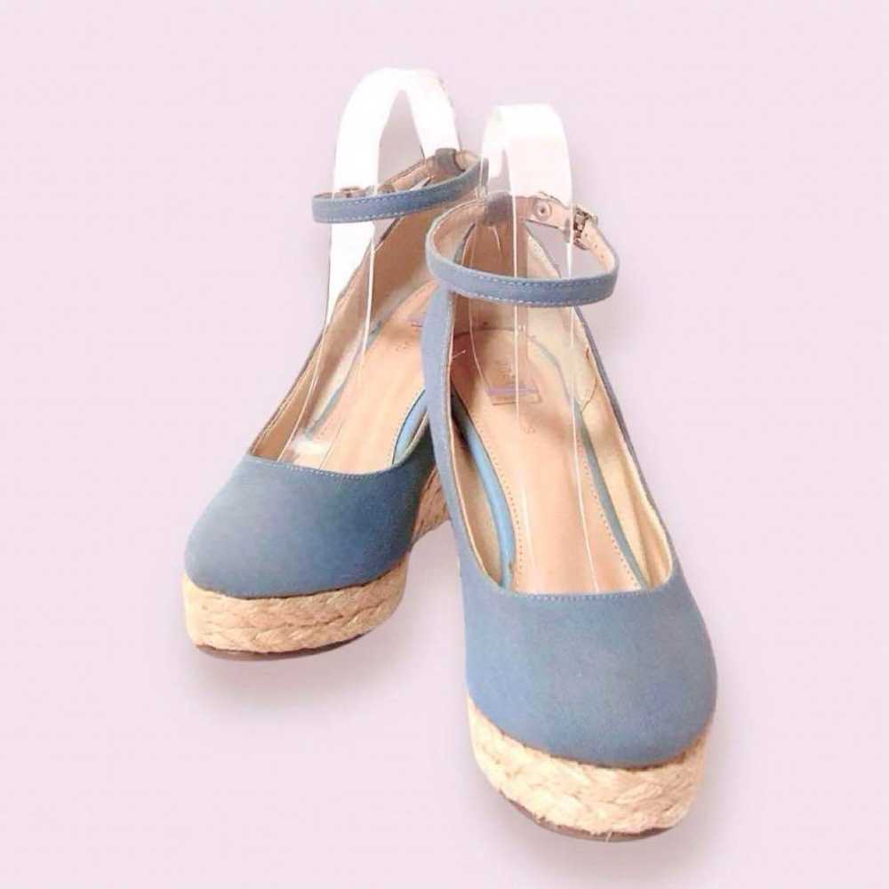 Denim Wedge Sole Jute Sandal Casual Basic L. - image 7