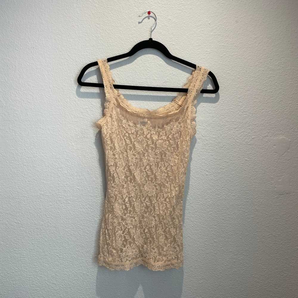 Hanky Panky Sheer Lace Tank Top - image 1