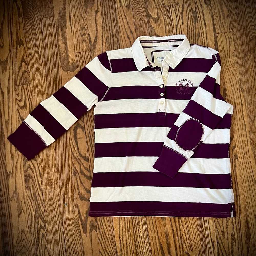 Vintage American Eagle Rugby Polo | Girls size XL… - image 2