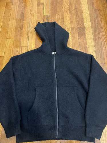 Calvin Klein CK black knitted zip hoodie